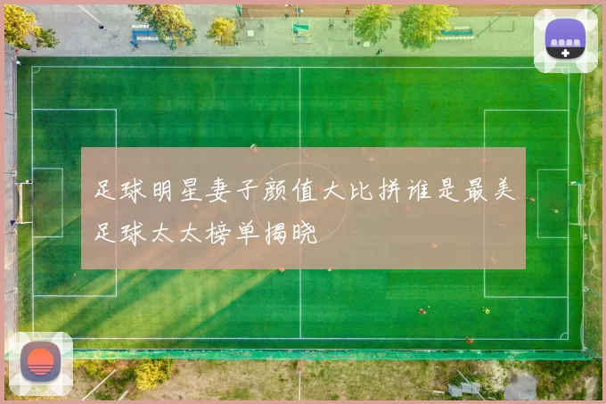 足球明星妻子颜值大比拼谁是最美足球太太榜单揭晓